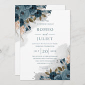 Summer Garden Floral Wedding Einladung (Vorne/Hinten)