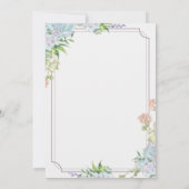 Summer Garden Floral Wedding Einladung (Rückseite)