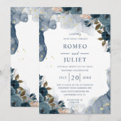 Summer Garden Floral Wedding Einladung (Vorne/Hinten)