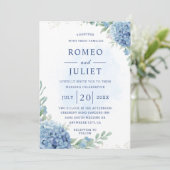 Summer Garden Floral Wedding Einladung (Stehend Vorderseite)