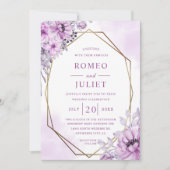 Summer Garden Floral Wedding Einladung (Vorderseite)