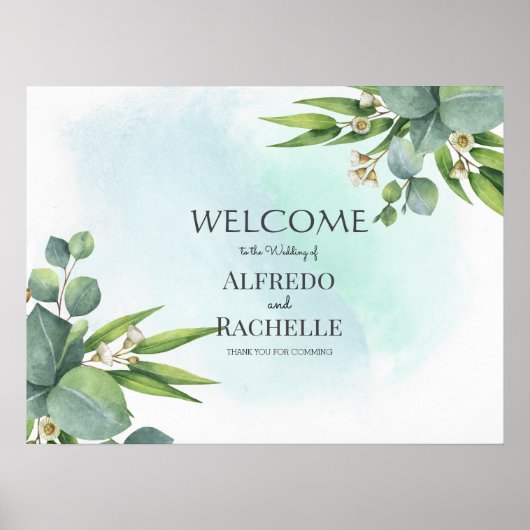 Summer Garden Floral Wedding Poster (Vorne)