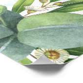 Summer Garden Floral Wedding Poster (Ecke)