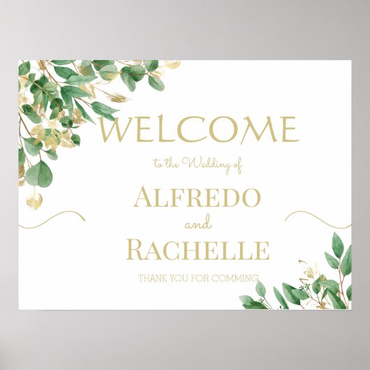Summer Garden Floral Wedding Poster (Vorne)