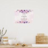 Summer Garden Floral Wedding Poster (Küche)