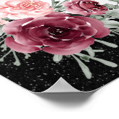 Summer Garden Floral Wedding Poster (Ecke)