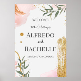 Summer Garden Floral Wedding Poster