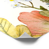 Summer Garden Floral Wedding Poster (Ecke)