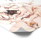 Summer Garden Floral Wedding Poster (Ecke)