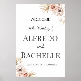 Summer Garden Floral Wedding Poster