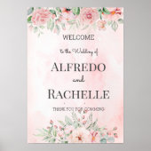 Summer Garden Floral Wedding Poster (Vorne)