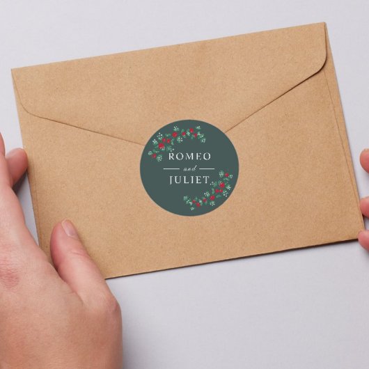 Summer Garden Floral Wedding Runder Aufkleber