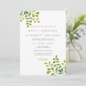 Summer Garden Floral Wedding Suite Einladung (Stehend Vorderseite)