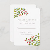 Summer Garden Floral Wedding Suite RSVP Card (Vorne/Hinten)