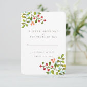 Summer Garden Floral Wedding Suite RSVP Card (Stehend Vorderseite)