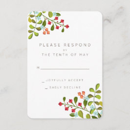 Summer Garden Floral Wedding Suite RSVP Card Karte