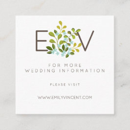 Summer Garden Floral Wedding Suite Website einfüge Begleitkarte