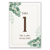 Summer Garden Floral Wedding Tischnummer (Vorderseite)