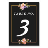 Summer Garden Floral Wedding Tischnummer (Vorderseite)