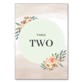 Summer Garden Floral Wedding Tischnummer