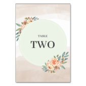 Summer Garden Floral Wedding Tischnummer (Vorderseite)