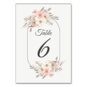 Summer Garden Floral Wedding Tischnummer (Vorderseite)