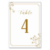 Summer Garden Floral Wedding Tischnummer (Rückseite)