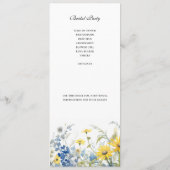 Summer Garden Hochzeit Zeremonie Einfaches Program Programm (Rückseite)