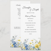 Summer Garden Hochzeit Zeremonie Einfaches Program Programm (Vorne/Hinten)