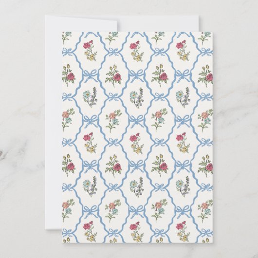 Summer Garden Party Blumendusche Beratung für Baby Einladung (Rückseite)