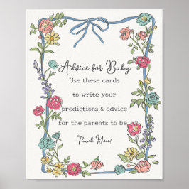 Summer Garden Party Blumendusche Beratung für Baby Poster