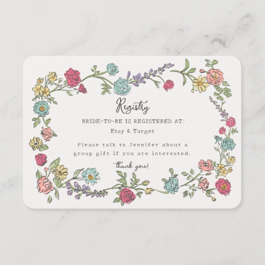 Summer Garden Party Blumenregistrierung Einladung (Vorderseite)