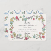 Summer Garden Party Blumenregistrierung Einladung (Vorne/Hinten)