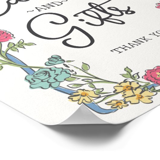 Summer Garden Party Bright Blumenkarten & Geschenk Poster (Ecke)