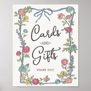 Summer Garden Party Bright Blumenkarten & Geschenk Poster