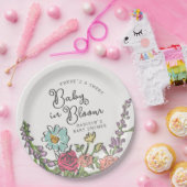 Summer Garden Party Bright Floral Baby Dusche Pappteller (Party)