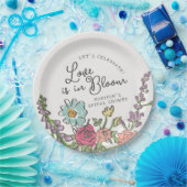 Summer Garden Party Bright Floral Brautparty Pappteller (Party)