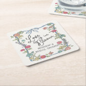 Summer Garden Party Bright Floral Brautparty Rechteckiger Pappuntersetzer (angewinkelt)