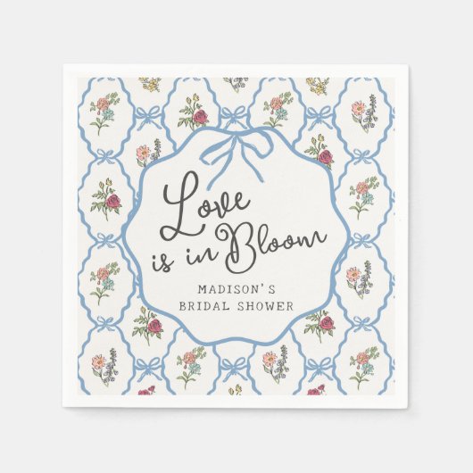 Summer Garden Party Bright Floral Brautparty Serviette (Vorderseite)