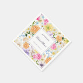 Summer Garden Party Bright Floral Brautparty Serviette (Ecke)