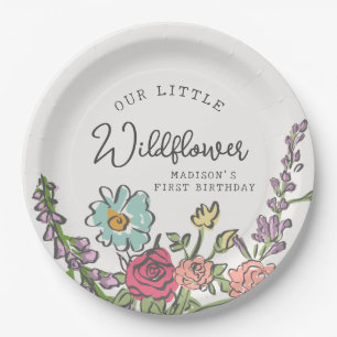 Summer Garden Party Bright Floral Geburtstagsparty Pappteller