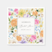 Summer Garden Partys Spring Floral Brautparty Serviette (Vorderseite)