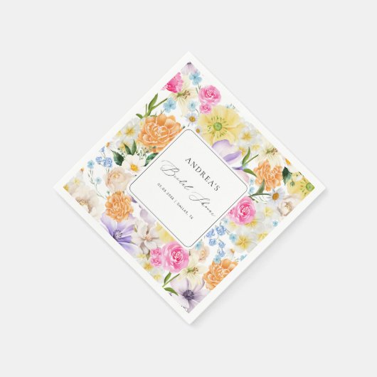 Summer Garden Partys Spring Floral Brautparty Serviette (Ecke)