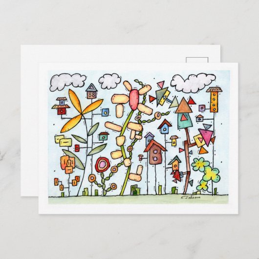 Summer Garden Postkarte (Vorne/Hinten)