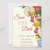 Summer Garden Rose Save the Date (Vorderseite)