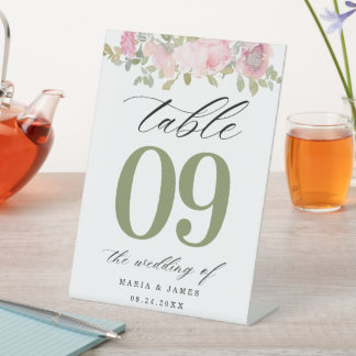 Summer Garden Tischnummer Sockelschild