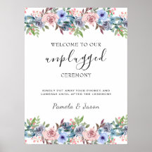 Summer Garden Wasserfarbe Blumenschild ohne Stecke