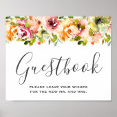 Summer Garden Watercolor Blumenposter Poster (Vorne)