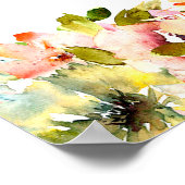 Summer Garden Watercolor Blumenposter Poster (Ecke)