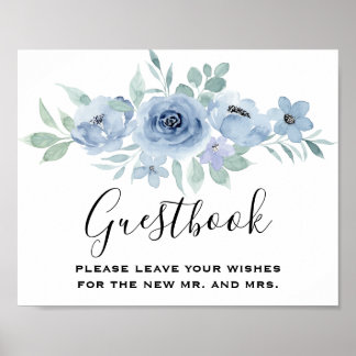 Summer Garden Watercolor Floral Wedding Poster